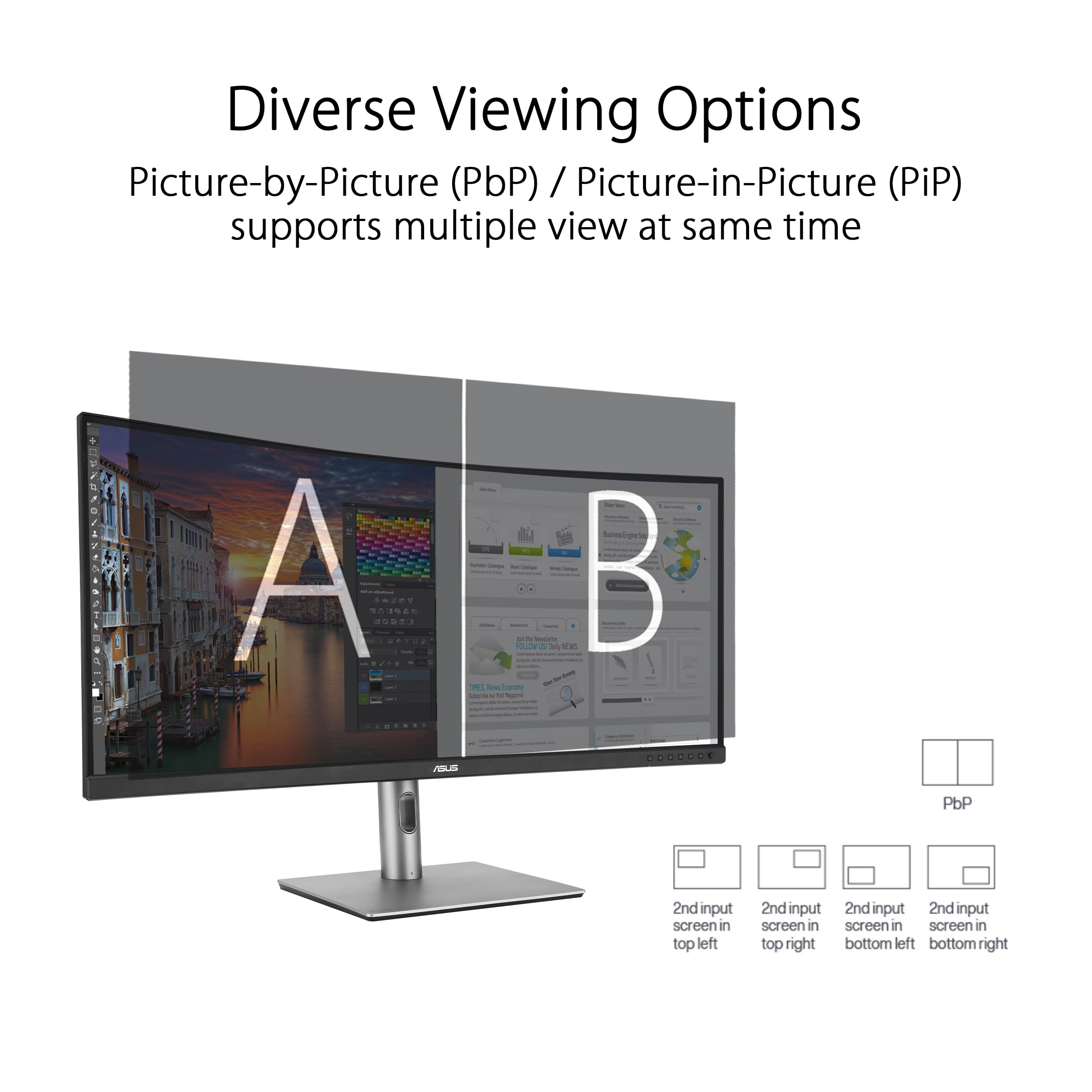 ASUS ProArt Display PA34VCNV Curved Professional Monitor, 34.1 ASUS ProArt Display PA34VCNV Curved Professional Monitor, 34.1
